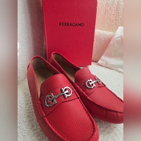 Salvatore Ferragamo Shoes - Salvatore Ferragamo NEW Women's Red Loafers